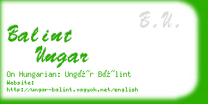 balint ungar business card